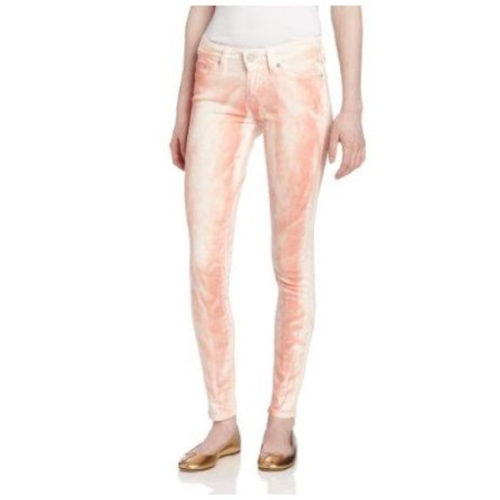 LEVI'S Living Coral Tie-Dye Denim Legging Jeans 28